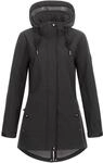Seesternbrise Damen Women's Coat Short Coat With Hood Lined Jacket Transition Jacket