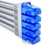 deleyCON 0,5m CAT6 Netzwerkkabel Set U-UTP RJ45, 5 St&uuml;ck - Grau | Kurzes 50cm CAT-6