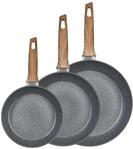 King Bratpfannenset, Bratpfanne ohne Deckel, Aluminium, Grau marmoriert, &Oslash; ca. 20,