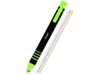 Läufer 69541 Radierstift grün, inkl. 2 Ersatzradierer, nachfüllbarer Radiergummi,