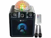 N-Gear DISCO410 Karaoke & Party Bluetooth Lautsprecher mit Discokugel, Mikrofon &