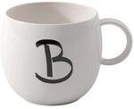 like. by Villeroy & Boch - Letters Becher B, 380ml, Premium Porzellan, wei&szlig;