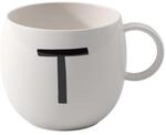 like. by Villeroy & Boch - Letters Becher T, 380ml, Premium Porzellan, wei&szlig;