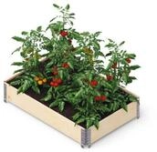 Kronus Palettenrahmen Hochbeet 80x60x19,5cm stapelbar Aufsatzrahmen Klapprahmen