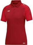 JAKO Herren Polo Champ, dunkelrot/rot, S, 6317