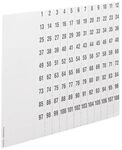 Hager ZZ90C Beschriftungsb&ouml;gen,uniZ, Nummerier.1-108 (1Stk=1Satz m.10Stk)