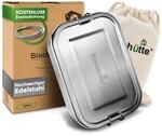 Blockh&uuml;tte Premium Edelstahl Brotdose I 800ml I f&uuml;r Kinder inkl 3x F&auml;chern und