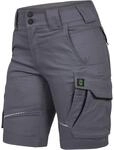 Leibw&auml;chter &ndash; Arbeitsshorts Damen Flex LINE Grau-schwarz &ndash; Gr&ouml;&szlig;e 52 &ndash;