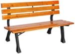 Linder Exclusiv Stabile Parkbank Holz Eisen Gartenbank Bank Sitzbank 120 x 56 x...