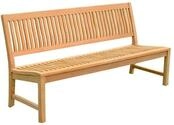 LINDER Stabile Gartenbank Kingsbury in Premium Teak ohne Armlehne 150 cm