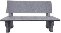 Dehner Gartenbank, 2-Sitzer, ca. 120 x 50 x 75 cm, Granit, grau