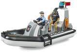 bruder 62733 - Bworld Polizei Schlauchboot mit Polizisten, Taucher & Zubeh&ouml;r - 1:16