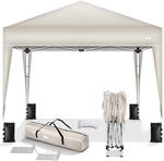 tillvex Pavillon 3x3m wasserdicht + 4er Set Sands&auml;cke | Pop-Up Faltpavillon...