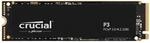 Crucial P3 500GB M.2 PCIe Gen3 NVMe Interne SSD 3D NAND, bis zu 3500MB/s -