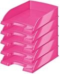 Leitz Briefkorb, A4, 5er Pack, Pink, WOW-Serie, 52263023