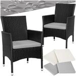 tectake&reg; 2er Set Gartenstuhl aus Polyrattan, Gartenm&ouml;bel Set mit 2 Sessel, Outdoor