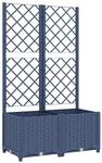 vidaXL Garten-Pflanzgef&auml;&szlig; mit Spalier Blaugrau 80 x 40 x 136 cm PP