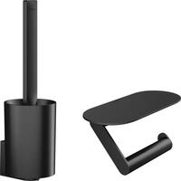 hansgrohe WallStoris - Toilettenset, Zubeh&ouml;r Set f&uuml;r die Toilette ohne bohren,