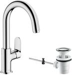 hansgrohe Waschtischarmatur Vernis Blend, Wasserhahn Bad mit Auslauf H&ouml;he 200 mm,