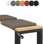 Lycce Bankauflage Klemmkissen 1 Leiste, Sitzkissen Kunstleder Taupe, Banktiefe...