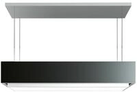 Falmec Levante Inselhaube 120 cm Glas/Graphite