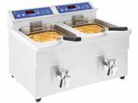 Royal Catering Fritteuse Gastro Induktion 2 x 10L Induktionsfritteuse RCIF-10DB...