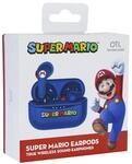 OTL Technologies Bluetooth-Kopfh&ouml;rer V5.0 Super Mario mit Ladebox, Blau