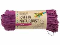 folia 9021 - Raffia Naturbast eosin, 1 Bündel mit 50 g, Schnur aus natürlichem