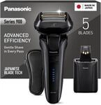 Panasonic Series 900 Premium Nass- und Trocken Rasierer ES-LV9U, 5-fach-Scherkopf mit