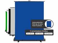 Walimex Pro Roll-Up Panel 165x220cm Fotohintergrund Blau I portable,...