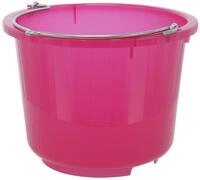 Kerbl 298801 Stall- und Baueimer, 12 L, transparent/rosa