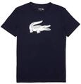 Lacoste Sport T-Shirt Regular Fit Herren, Marineblau/Wei&szlig;, XXL
