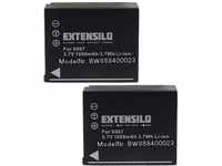 EXTENSILO 2X Akku kompatibel mit Panasonic Lumix DMC-TZ1, DMC-TZ2, DMC-TZ11,...