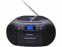 Denver TDC-280B Kassettenradio DAB+, UKW AUX, CD, Kassette, USB Weckfunktion...