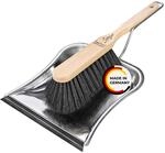 Peggy Perfect Premium Kehrgarnitur, Kehrset mit Buchenholz Handfeger,
