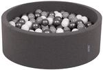 KiddyMoon B&auml;llebad 90X30cm/300 B&auml;lle &empty; 7Cm B&auml;llepool Mit Bunten B&auml;llen F&uuml;r