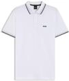 BOSS Herren Paddy Curved Polohemd, New - White100, L EU