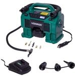VONROC VPower Akku Kompressor 20V und Zigarettenanz&uuml;nder 12V VPower - 11 bar - 2.0Ah