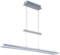 Reality Leuchten Smash R32421107 LED Pendelleuchte, Nickel Matt, Glas Wei&szlig;, 18 Watt