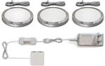 B.K.Licht - 3er Set Unterbauleuchte mit Kabelschalter, warmwei&szlig;e Lichtfarbe, je