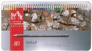 Caran d'Ache Pablo Farbstifte 80 Farben in Metalletui,666.380, Bunt