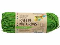 folia 9051 - Raffia Naturbast hellgrün, 1 Bündel mit 50 g, Schnur aus...