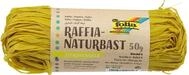 folia 9012 - Raffia Naturbast zitronengelb, 1 B&uuml;ndel mit 50 g, Schnur aus