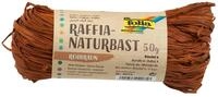 folia 9075 - Raffia Naturbast rehbraun, 1 B&uuml;ndel mit 50 g, Schnur aus...