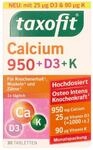 taxofit Calcium 950 + D3 + K Tabletten f&uuml;r den Erhalt von Knochen, Muskeln und
