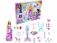 Barbie Dreamtopia Adventskalender Barbie-Puppe und 24 Geschenke einschließlich