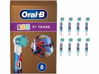 Oral-B Kids Spiderman Aufsteckbürsten für elektrische Zahnbürste, 8 Stück, extra