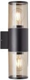 Brilliant | Sergioro Au&szlig;enwandleuchte 2flg schwarz matt | 2x A60, E27, 20W, geeignet