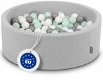 KiddyMoon B&auml;llebad 90X30cm/200 B&auml;lle &empty; 7Cm B&auml;llepool Mit Bunten B&auml;llen F&uuml;r