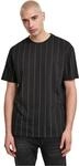 Urban Classics Herren T-Shirt Oversized Pinstripe Tee T-Shirt, Black, 3XL Gro&szlig;e